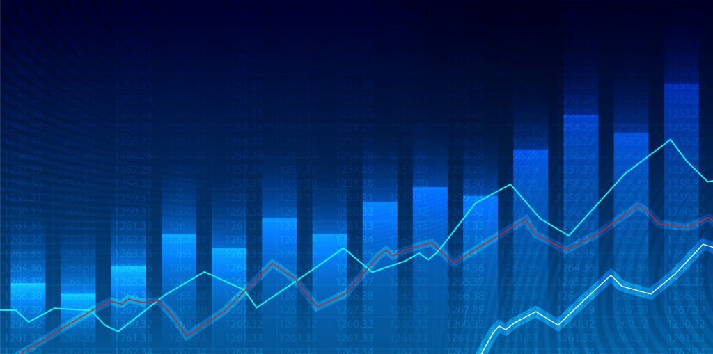 Stock market investment trading graph in graphic concept suitable for financial investment or Economic trends business idea. Vector illustration design.