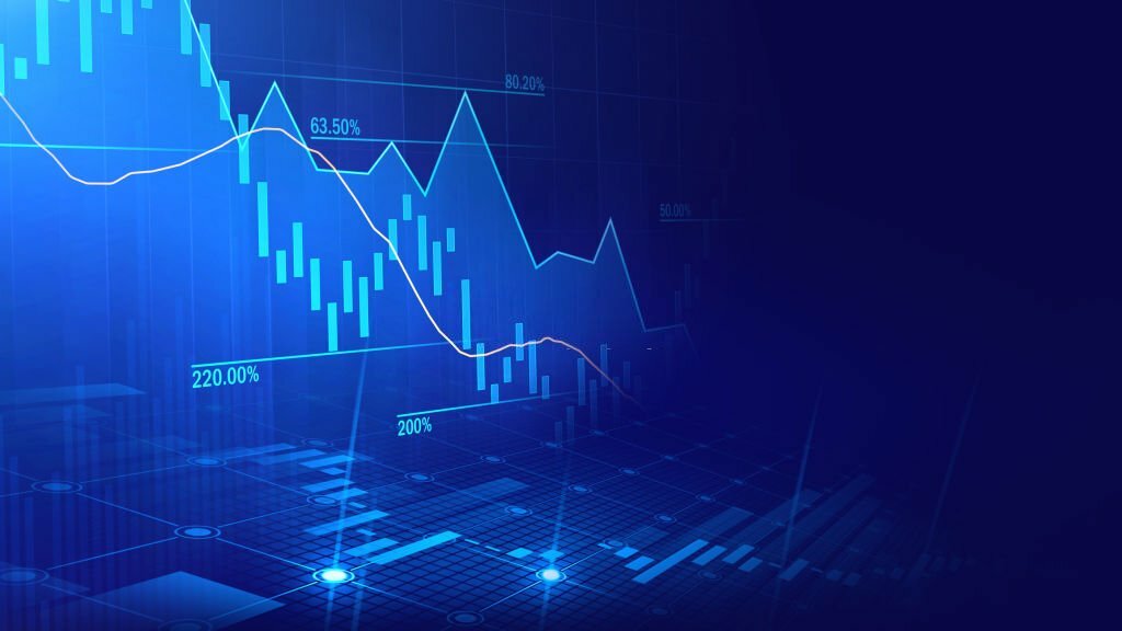 Stock market or forex trading graph in graphic concept suitable for financial investment or Economic trends business idea and all art work design. Abstract finance background.