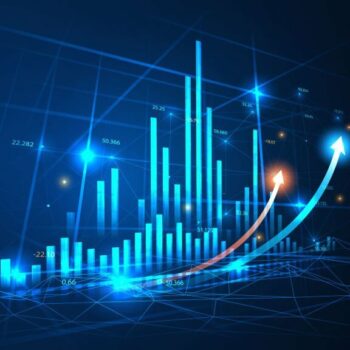 Stock market or forex trading graph in graphic concept suitable for financial investment or Economic trends business idea and all art work design. Abstract finance background. Vector illustration