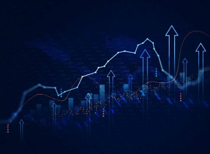 Digital data financial investment and trading graph chart.Business chart  data graph diagram and growth financial  report information