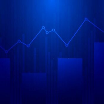 Stock market graph .Business candle stick graph chart of stock market investment trading on dark background design. Trend of graph, Bullish point. Vector illustration