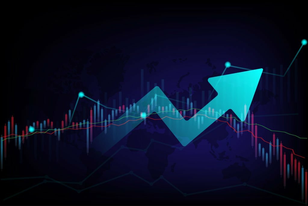 Economy and stock market business and financial background concept. Vector illustration design.